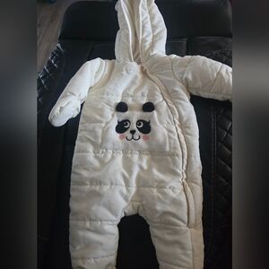 Wonder Nation One Piece Panda Snowsuit 3-6m